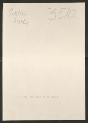 Peklar, Martin, 12.11.1912. Policijski karton