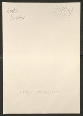 Kostić, Miroslav, 15.3.1883. Policijski karton