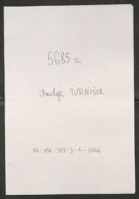 Turnišek, Amalija, 10.10.1901. Policijski karton