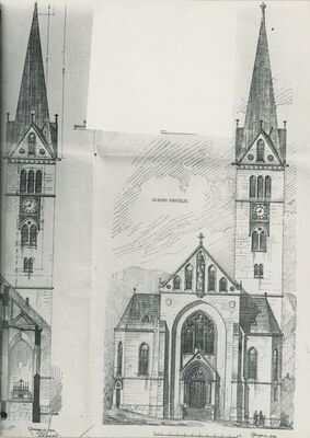 Krapina - Župna crkva sv. Nikole, grafički prikaz
