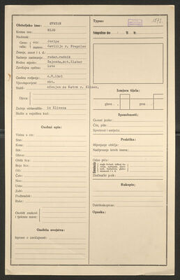 Svrtan, Mijo, 4.5.1905. Policijski karton