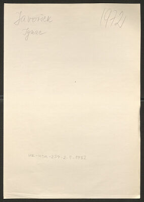 Javoršek, Ignac, 11.7.1908. Policijski karton