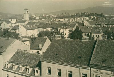 Zagreb - Klaićeva ulica, pogled prema crkvi sv. Blaža