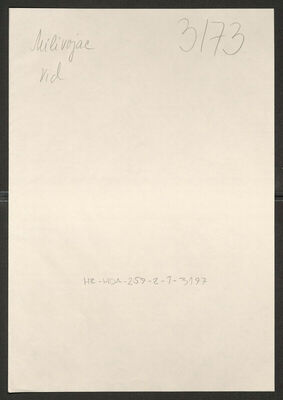 Milivojac, Vid, 1892. Policijski karton