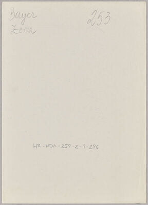 Bayer, Zora, 10.1.1895. Policijski karton