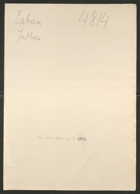 Šaban, Julka, 4.8.1912. Policijski karton