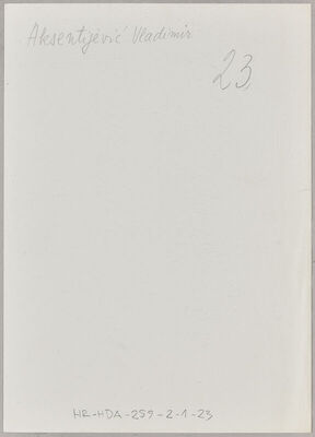 Aksentijević, Vladimir, 24.6.1916. Policijski karton