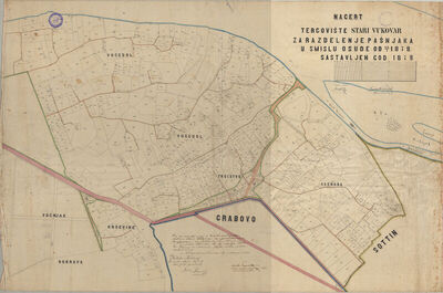 NACERT TERGOVIŠTA STARI VUKOVAR ZA RAZDIELENJE PAŠNJAKA U SMISLU OSUDE OD 20/7 1878 SASTAVLJEN GOD.1879