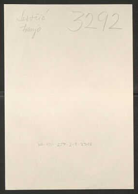 Mrvčić, Franjo, 1919. Policijski karton