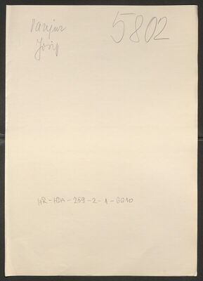 Vanjur, Josip. Policijski karton