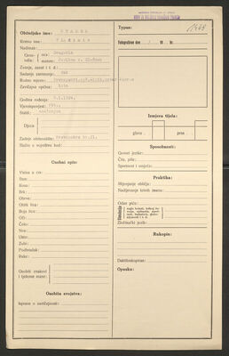 Starek, Vladimir, 9.1.1924. Policijski karton