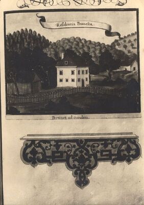 Preseka - Kurija župnog dvora, grafički prikaz