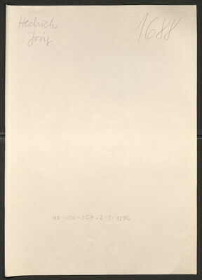 Hedrich, Josip, 20.7.1909. Policijski karton