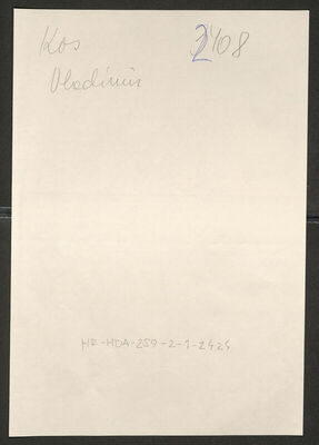 Kos, Vladimir, 8.2.1923. Policijski karton