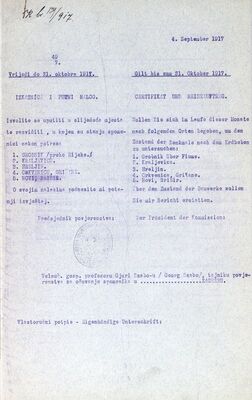 Gjuro Szabo, putni nalog: Grobnik, Kraljevica, Hreljin, Crikvenica, Grižane, Novi Vinodolski, Bribir