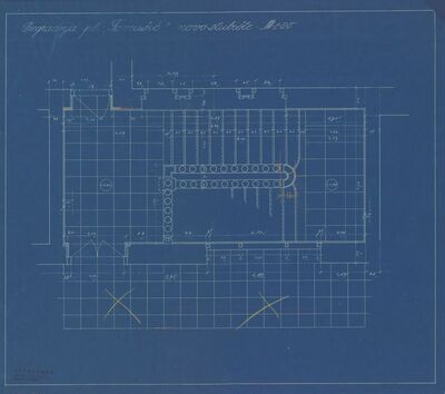 Stambena kuća Nikole pl. Tomašića, projekt pregradnje, stubište/tlocrt