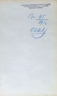 Ozalj - Stari grad Ozalj, zamolba Zemaljske vlade za očitovanjem u vezi obnove starog grada i otkup njegovog zemljišta