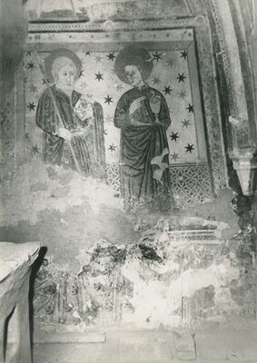 Martinšćina (Zlatar) - Crkva sv. Martina, detalj zidne slike u svetištu