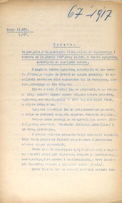 Naredba o nabavi ogrjevnog materijala za zavode i škole