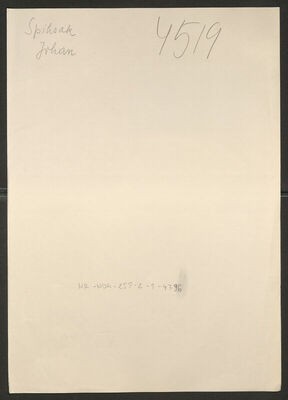 Spihsak, Johann, 11.6.1906. Policijski karton