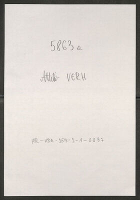 Verh, Attilio, 6.6.1905. Policijski karton