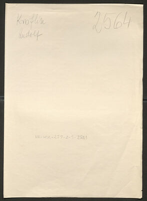 Kroflin, Adolf, 5.6.1916. Policijski karton