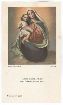 Bogorodica s Djetetom prema slici Melchiora Paula von Deschwandena