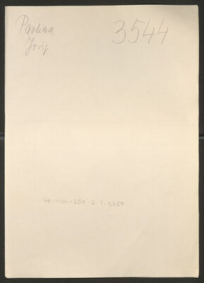 Pavlina, Josip, 27.2.1919. Policijski karton