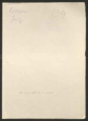 Kocković, Josip, 1.4.1917. Policijski karton