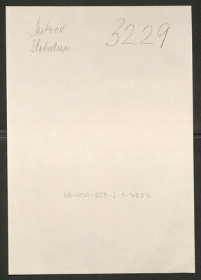 Mitrov, Slobodan, 14.3.1919. Policijski karton