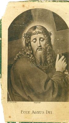 Isus s križem prema slici Ernsta Degera