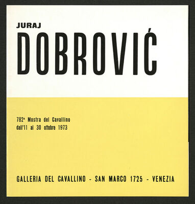 Juraj Dobrović: 782a Mostra del Cavallino