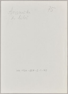 Aranicki, Miloš, 27.5.1900. Policijski karton