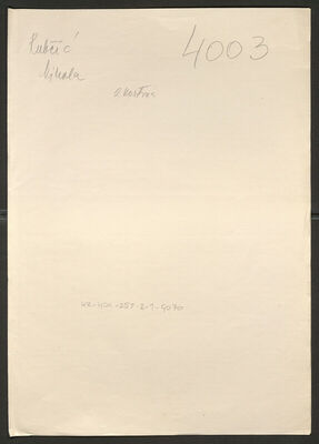 Rubčić, Nikola, 26.5.1912. Policijski karton