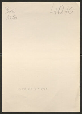 Ružić, Martin. Policijski karton