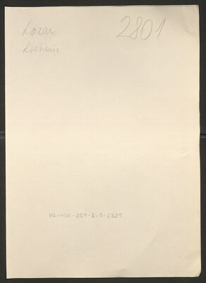 Lozar, Krešimir, 22.4.1909. Policijski karton