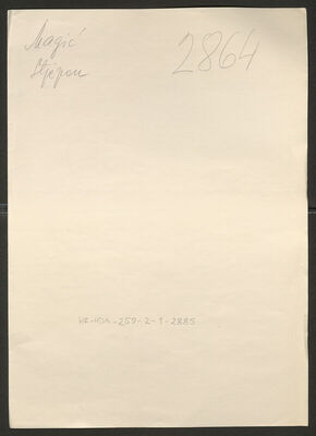 Magić, Stjepan, 2.8.1893. Policijski karton