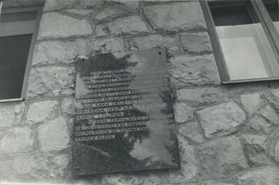 Kamenica (Lepoglava) - spomen ploča na lugarnici