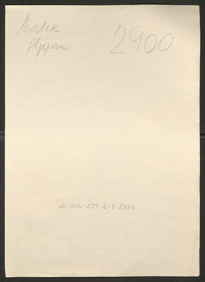 Malek, Stjepan, 16.12.1913. Policijski karton