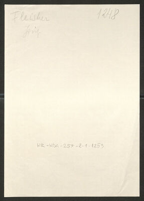 Fleischer, Josip, 30.8.1885. Policijski karton