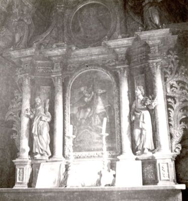 Lijevi Štefanki - Crkva sv. Jurja, unutrašnjost, glavni oltar