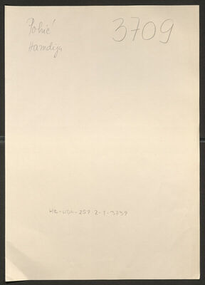 Pobrić, Hamdija, 1899. Policijski karton