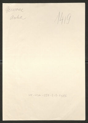 Gerovac, Anka, 1896. Policijski karton