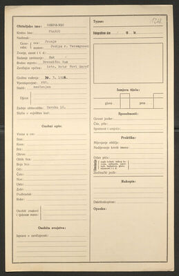 Sekovanec, Franjo, 30.3.1926. Policijski karton