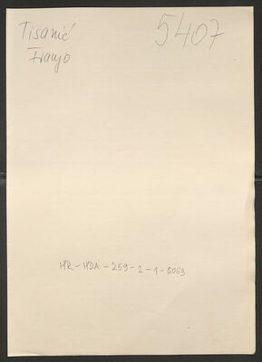 Tisanić, Franjo, 1.5.1915. Policijski karton