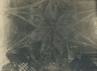 Lepoglava - Crkva Bogorodice, detalj: freske na gotičkom svodu