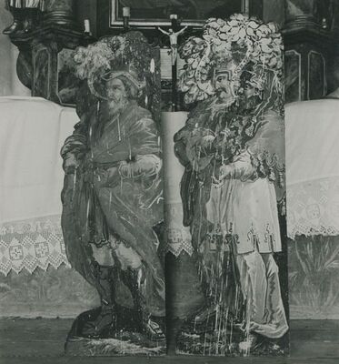 Lepoglava (Gorica) - Kapela sv. Ivana Krstitelja, unutrašnjost, dio glavnog oltara