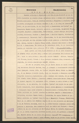 Sušnik, Albin, 22.2.1898. Policijski karton