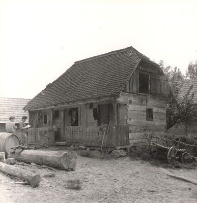 Gustelnica - Gospodarska zgrada, ulazno i zabatno pročelje