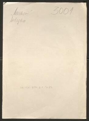 Marković, Nedeljko, 12.3.1902. Policijski karton